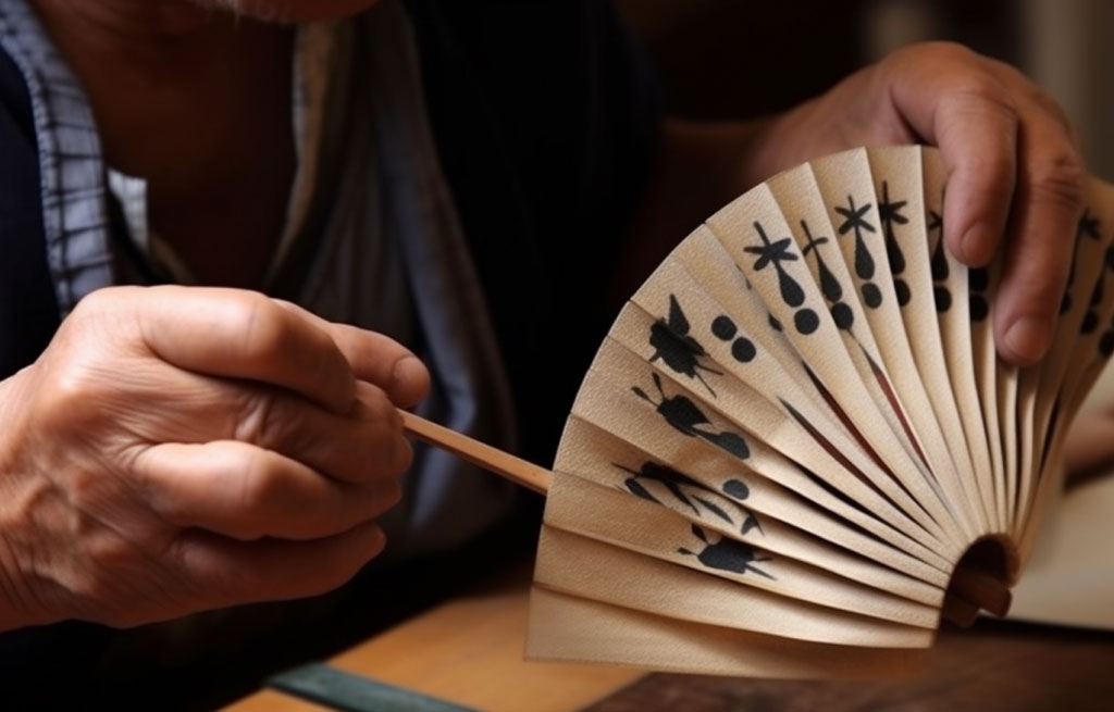 Éventail japonais : Objet de décoration unique, symbole de la