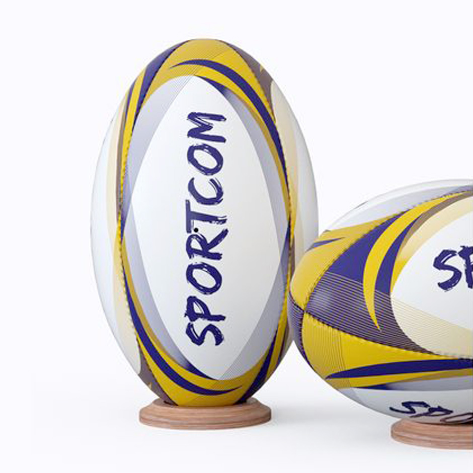 ballon rugby simili cuir personnalise