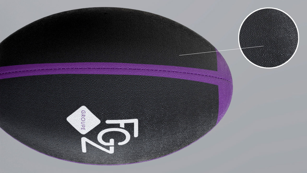 texture ballon rugby fgz personnalise