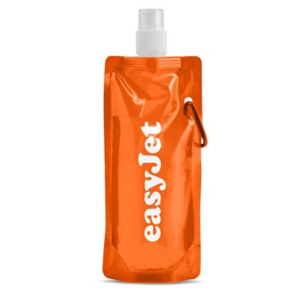 bouteilles de sport avec mousqueton personnalisees et publicitaires pliable