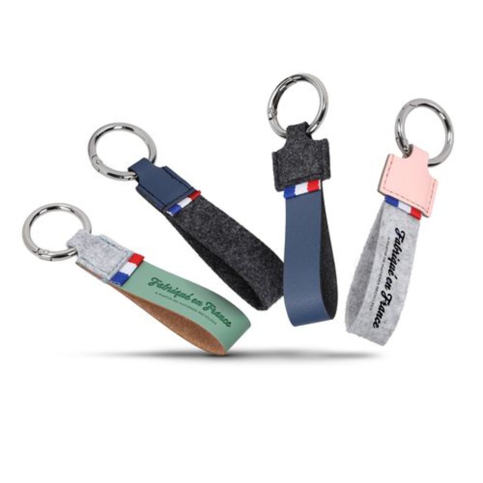 accessoires en feutre personnalises et publicitaires porte clé