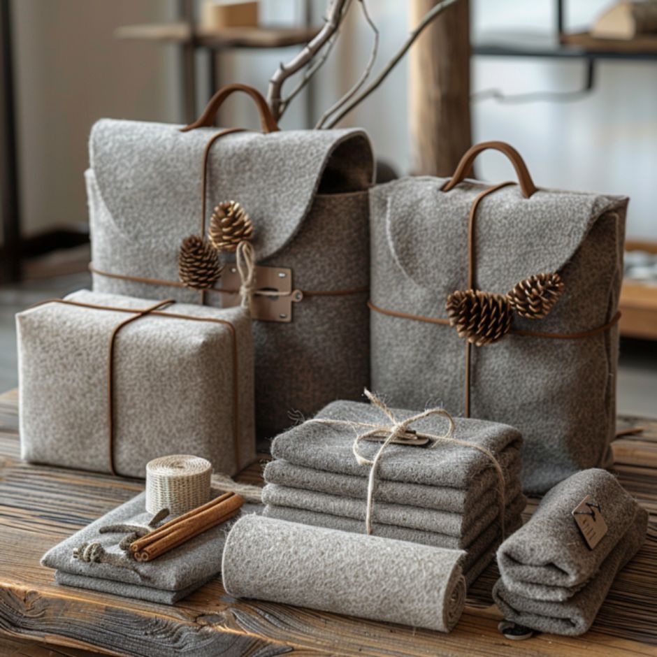 accessoires en feutre personnalises et publicitaires